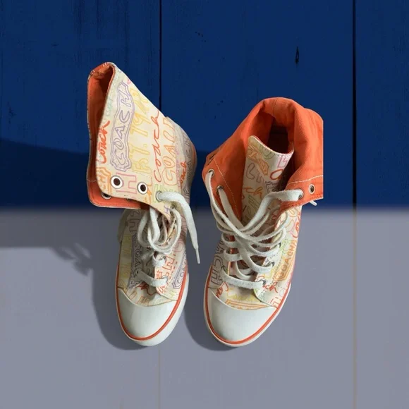 Vintage High-Top Y2K Coach Sneakers - Picture 2 of 3